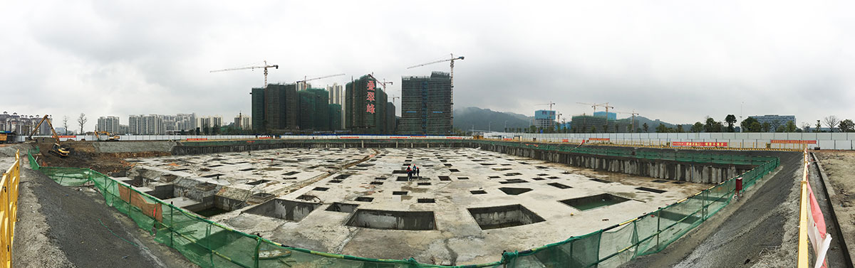 2017年4月,档案馆基坑